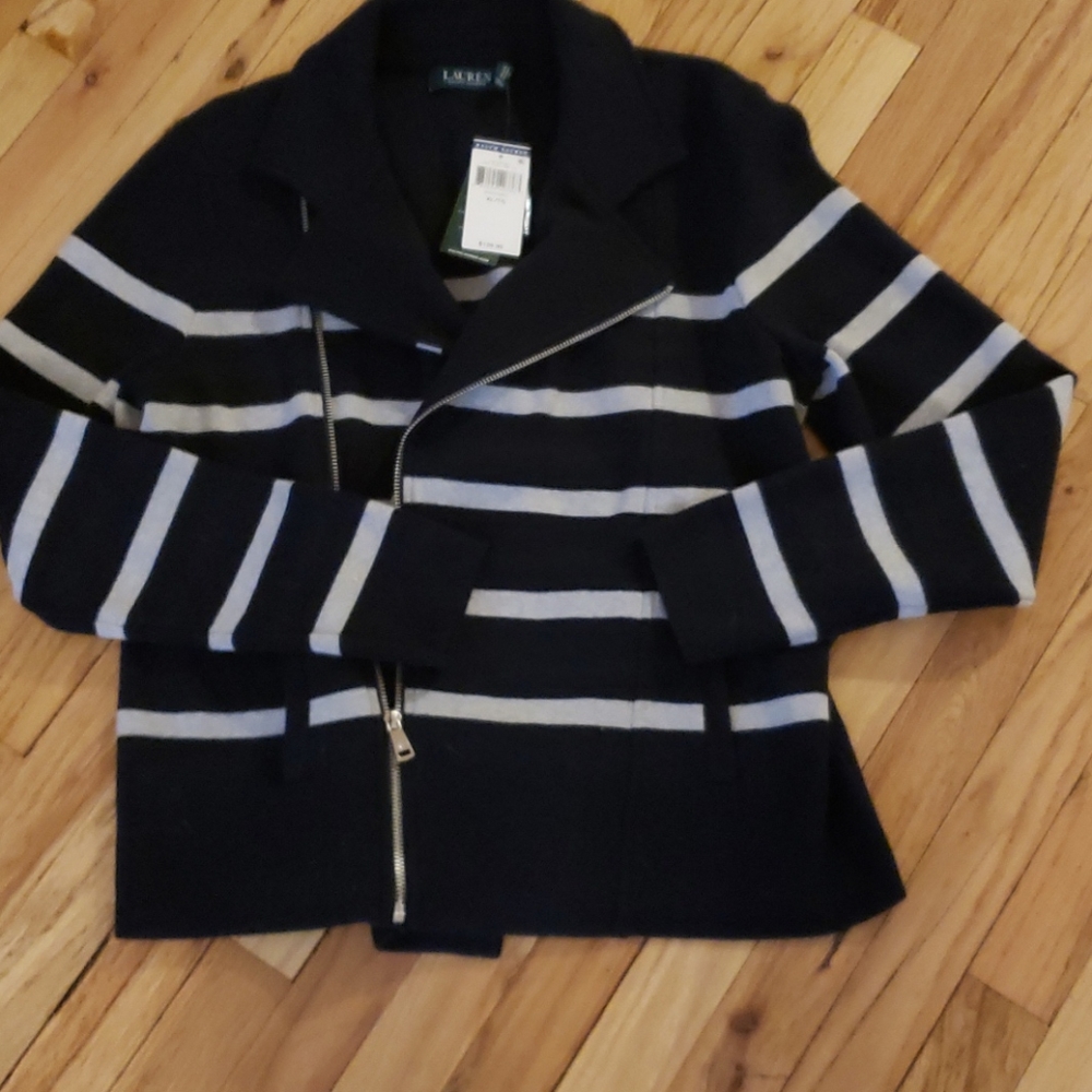 Ralph Lauren Black and White Striped Jacket